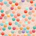 Seamless pattern with multicolored circles. Vector illustration Royalty Free Stock Photo