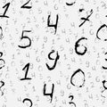 A seamless pattern of multicolored digits. Royalty Free Stock Photo