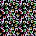 Seamless pattern with multicolored eyes for halloween on black background Seamless watercolor pattern for fabric, textile,
