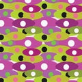 Seamless pattern of multicolored eyes.