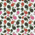 Seamless pattern and multicolored paisley.