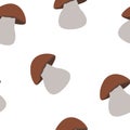 Seamless pattern Mushrooms autumn vector tree acorns autumn leaves food illustration scrapbooking wallpaper digital paper