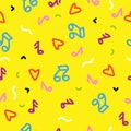 Seamless pattern music note colorful background vector Royalty Free Stock Photo