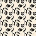 Seamless pattern Music note in doodle style . Vector illustration for fabric, textile, Wallpaper Royalty Free Stock Photo