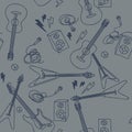 Seamless pattern with musical instruments