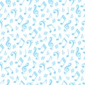 Seamless pattern with musical notes Royalty Free Stock Photo