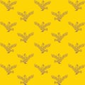 Seamless pattern. Mythical characters Sirin Bird Alconost Royalty Free Stock Photo