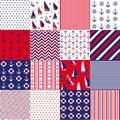 Seamless pattern with nautical elements