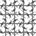 Seamless pattern, net of the cord with juniper. Black and white vector background.