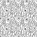 Seamless pattern with neurons