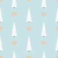 Seamless pattern with christmas trees