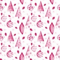 Seamless pattern. New Year`s toys. Balls, icicles, snowflakes Royalty Free Stock Photo