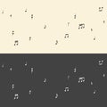 Seamless pattern of notes