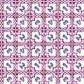 Seamless pattern of numbers inside decorative corner frames on white background Royalty Free Stock Photo