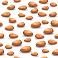 Seamless pattern of nuts. Almond