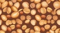 Seamless Pattern Nuts. Walnut Pattern. AI