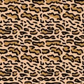 Seamless pattern of ocelot cat skin. Background design, textile decoration, animalistic print.