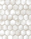 White Hexagonal Tiles Background Seamless Geometric. Royalty Free Stock Photo