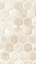 Hexagonal Tiles Seamless Pattern Beige Ceramic. Royalty Free Stock Photo