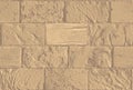 Seamless pattern with old beige brick wall Royalty Free Stock Photo