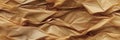 seamless pattern of old crumpled cardboard paper with aged texture on brown background