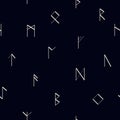 Seamless pattern with old Runic letters Royalty Free Stock Photo