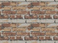 Seamless pattern with old worn brick wall Royalty Free Stock Photo