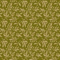 Seamless pattern olive branch Royalty Free Stock Photo