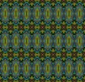 Seamless pattern olive green turquoise purple