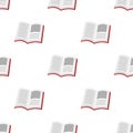 Open Book Flat Icon Seamless Pattern Royalty Free Stock Photo