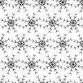 Seamless pattern of openwork abstract snowflake. Vector repeat texture. Abstract background. Isolate Royalty Free Stock Photo