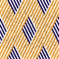 3438 seamless pattern with orange and blue lines, modern stylish image. Royalty Free Stock Photo