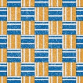 1358 Seamless pattern with orange and blue stripes, modern stylish image. Royalty Free Stock Photo