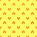 Seamless pattern of orange geometric figures