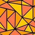 Seamless pattern with orange triangle