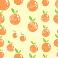 Seamless pattern with orange,vector illustration. Royalty Free Stock Photo
