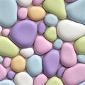 Seamless Pattern of Organic Blobs with Pastel Clay-Like Texture Royalty Free Stock Photo