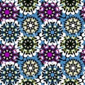 Seamless pattern in oriental style colorful ornamental background with mandala elements Islam Arabic Asian motifs Royalty Free Stock Photo