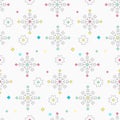 Seamless pattern with the oriental traditional baltic signs in l