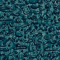 Seamless pattern ornament Arabic calligraphy style Royalty Free Stock Photo