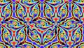 Seamless pattern ornament. Fantasy psychedelic illustration. Trip out of depression. Abstract hypnotizing iridescence. Digitally