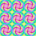 Seamless pattern ornament. Psychedelic illustration. Endless neon design. Journey into the subconscious. Template for textile,