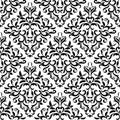 Seamless pattern. Ornate Damask ornament on a white background.