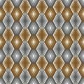 Diamond Outline Pattern in Gold and Silver