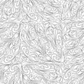 Seamless pattern of outlines various abstract curves