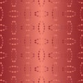 Seamless pattern with ovals of dotted lines. Imitation silk embroidery. Vector background in shades of red