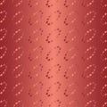 Seamless pattern with ovals of dotted lines. Imitation silk embroidery. Vector background in shades of red