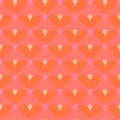 Seamless pattern with overlapping translucent hearts. Vector design