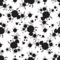 Seamless pattern with paint spots ink splashes Royalty Free Stock Photo