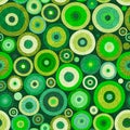 Seamless pattern with painted green polka dots Royalty Free Stock Photo